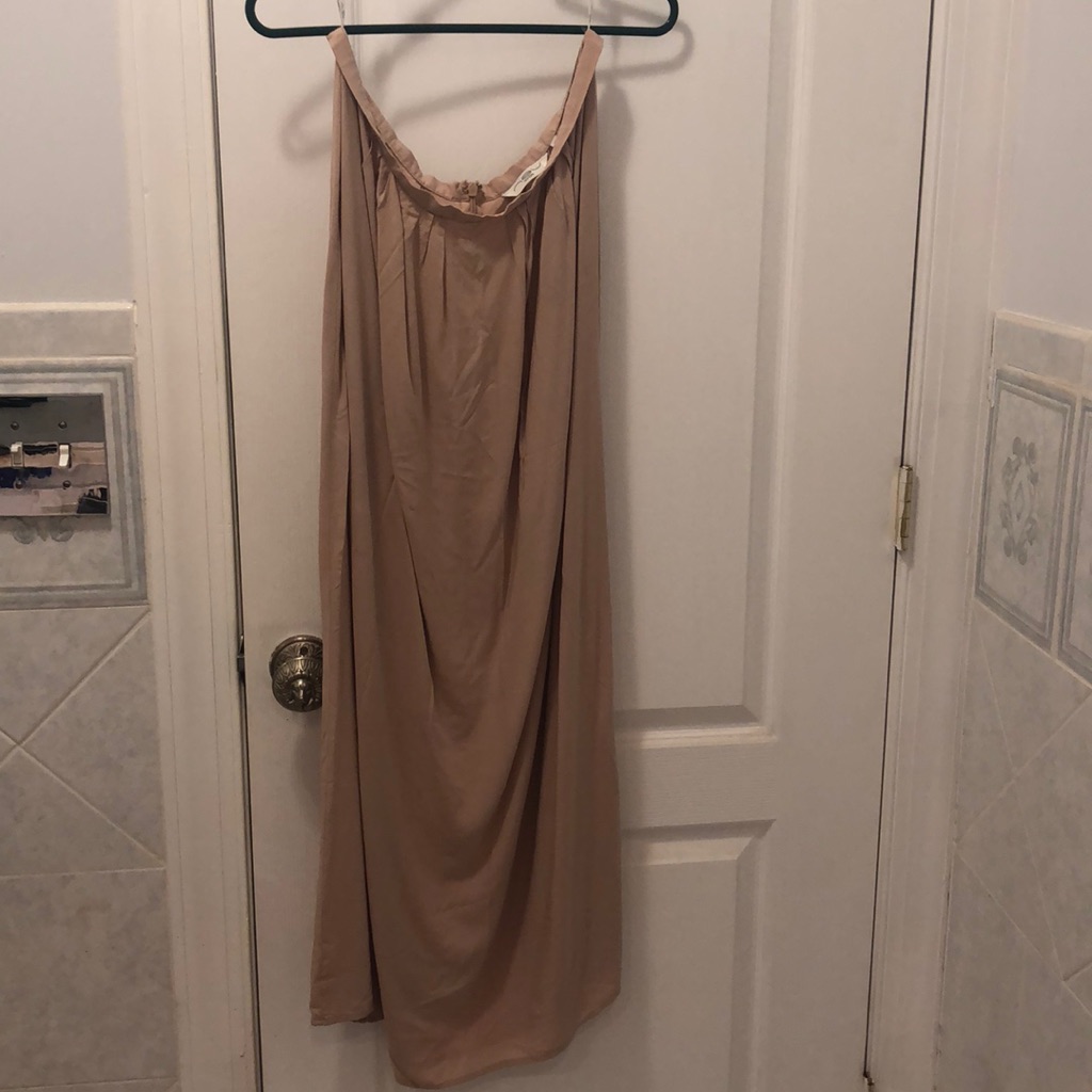 4for$20! New Look Tan Pleated Maxi Skirt Size 16